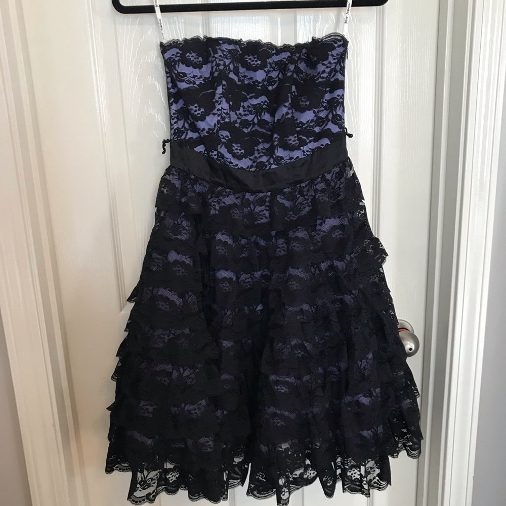 Betsy Johnson evening ruffles tulle and lace